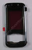 Oberschale gunmetal (red blue) original Nokia 7610 Supernova A-Cover mit Displayscheibe für rote und blaue Geräte Version, Displayglas