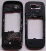 Unterschale schwarz Nokia 2630 original Rckenschale, Gehuserahmen incl. Simkartenhalter, Kamerascheibe, Vibrationsmotor, Fototaste, Auslsertaste