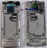 Unterschale silber Nokia X2-00 original B-Cover Geh�usetr�ger incl. Simkartenhalter, Freisprechlautsprecher, Ladebuchse, Kamerascheibe, Blitzlicht LED, Verriegelung vom Akkufachdeckel