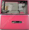 Unterschale magenta Nokia Lumia 800 original R�ckenschale mit Kamerascheibe, Kameralinse, Seitentasten, Antenne, Blitzlicht LED, Headsetkonnektor, Freisprechlautsprecher, Seitenschalter f�r Kamera und Lautst�rke