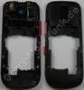 Unterschale dunkelrot, Geh�userahmen Nokia Asha 203 original D-Cover dark red, Geh�usetr�ger mit Freisprechlautsprecher, Headsetbuchse Headsetkonnektor, Kamerascheibe Kameralinse, Ladebuchse