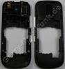 Unterschale wei�, Geh�userahmen Nokia Asha 203 original D-Cover white, Geh�usetr�ger mit Freisprechlautsprecher, Headsetbuchse Headsetkonnektor, Kamerascheibe Kameralinse, Ladebuchse