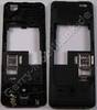 Unterschale, Geh�usetr�ger schwarz Nokia 206 SingleSim original D-Cover black