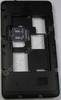 Unterschale, Geh�usetr�ger Nokia Asha 210 SingleSim original D-Cover schwarz incl. Ladebuchse, Ladekonnektor, Headset Konnektor, Kopfh�rerbuchse, Simkartenhalter, Bluetooth Antenne, Dichtung Freisprechlautsprecher
