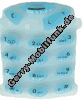 Tastenmatte f�r Nokia 3310/3330 blau (durchleuchtend) mit Polybeschichtung gegen Abrieb