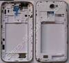 Geh�userahmen weiss Samsung N7100 Galaxy Note2 Backcover ceramic white mit chromrand und Kameralinse