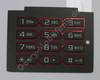 Telefon Tastenmatte schwarz SonyEricsson W595i normale gro�e Tastatur mit den Zahlen ruby black