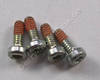 4 St�ck Schrauben 1,4mm x 3,8mm silber Nokia C3-01 ( Touch and Type ) original Schraubenset, Torx TX4+