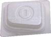 Tastenmatte Ein/Aus -Schalter f�r SonyEricsson T630 weiss white Einschaltgummi
